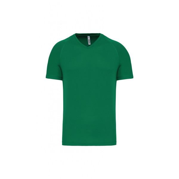 Heren-sport-t-shirt V-hals Kelly Green XS