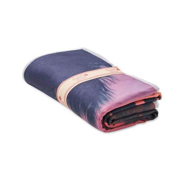 Full colour strandhanddoek dubbelzijdig bedrukt
