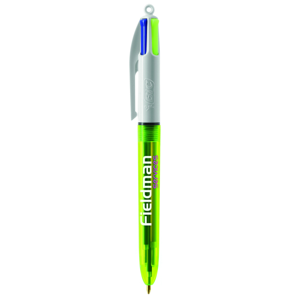 BIC 4 Colours Fluo with lanyard ballpen